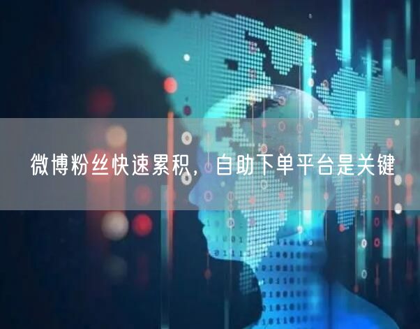 微博粉丝快速累积，自助下单平台是关键