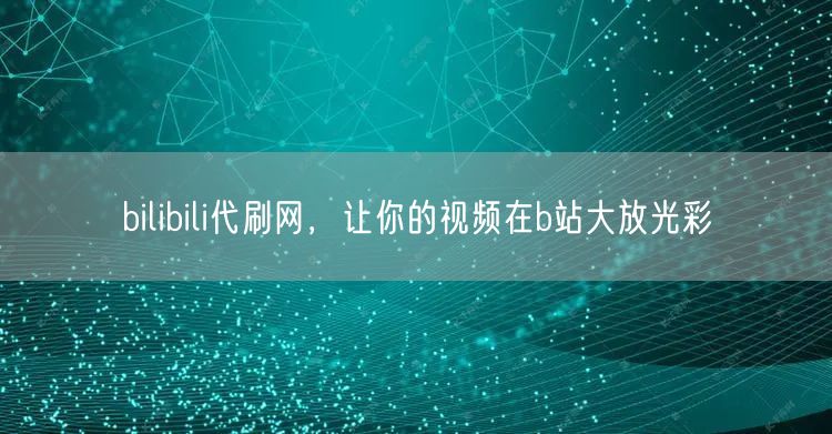bilibili代刷网，让你的视频在b站大放光彩
