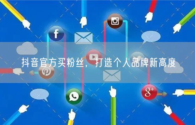 抖音官方买粉丝，打造个人品牌新高度
